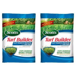 imageScotts Turf Builder Halts Crabgrass Preventer with Lawn Food  PreEmergent Weed Killer Fertilizer 5000 sq ft 1335 lb15 000 sq ft 2Pack