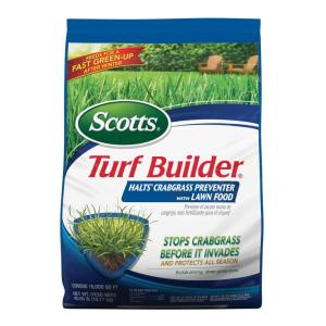 imageScotts Turf Builder Halts Crabgrass Preventer with Lawn Food  PreEmergent Weed Killer Fertilizer 5000 sq ft 1335 lb15 000 sq ft