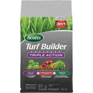 imageScotts Turf Builder Southern Triple Action  Weed Killer Fire Ant Preventer Lawn Fertilizer 8000 sq ft 2664 lbs8 000 sq ft