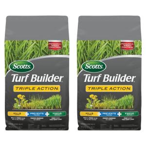 imageScotts Turf Builder Triple ActionI Weed Killer and Preventer Plus Lawn Fertilizer 4000 sq ft 1131 lbs8 000 sq ft