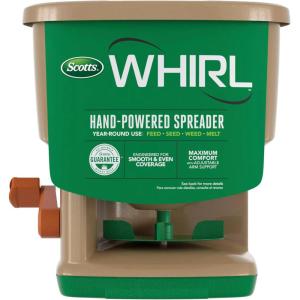 imageScotts Whirl HandPowered Spreader for Seed Fertilizer Salt Ice Melt Handheld Spreader Holds up to 1500 sq ft Product