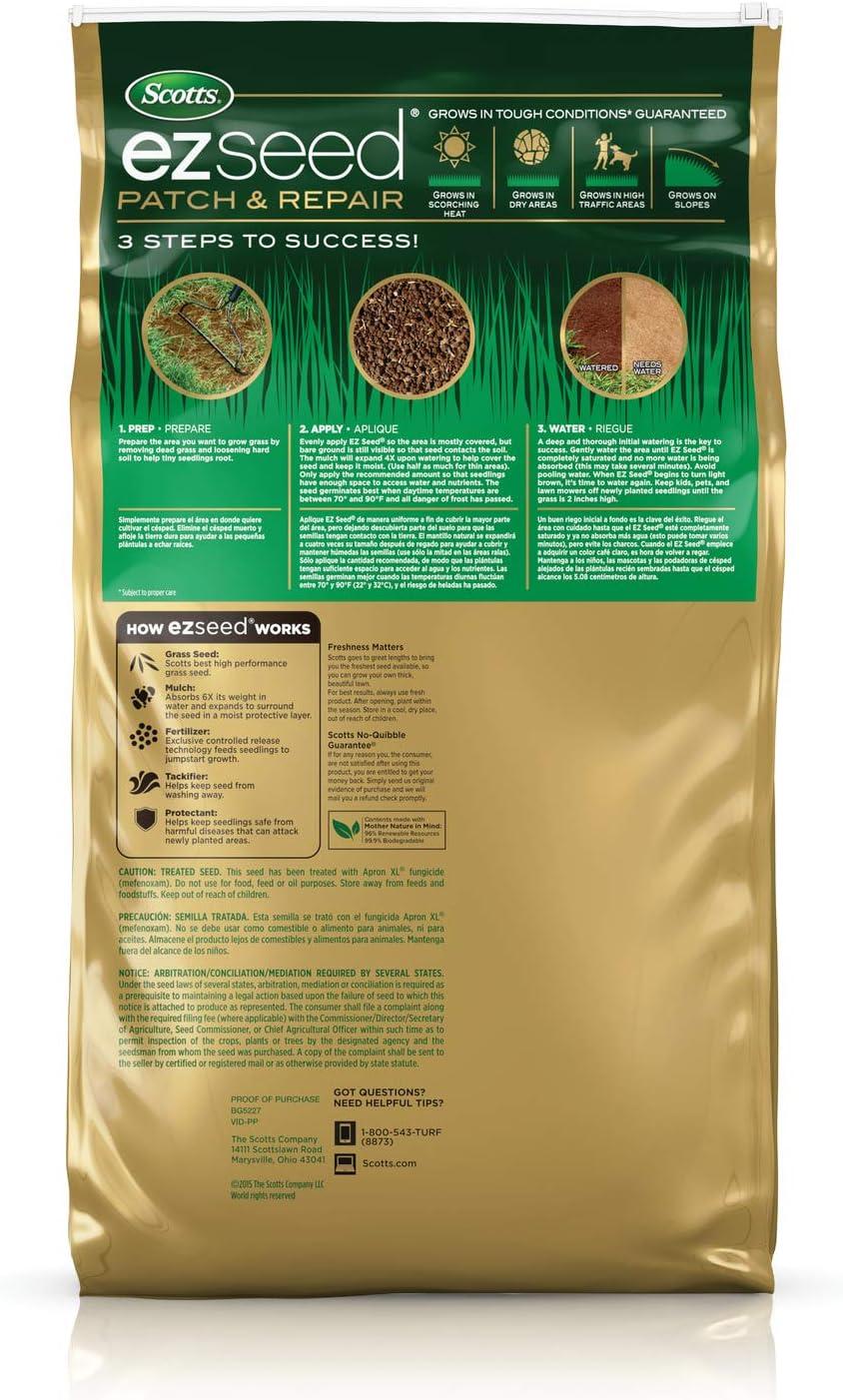 imageScotts EZ Seed Bermudagrass  375 lb Combination Mulch Seed and Fertilizer For Tough Conditions Like Scorching Heat and Dry Areas Grows on Slopes and in High Traffic Areas1 Pack