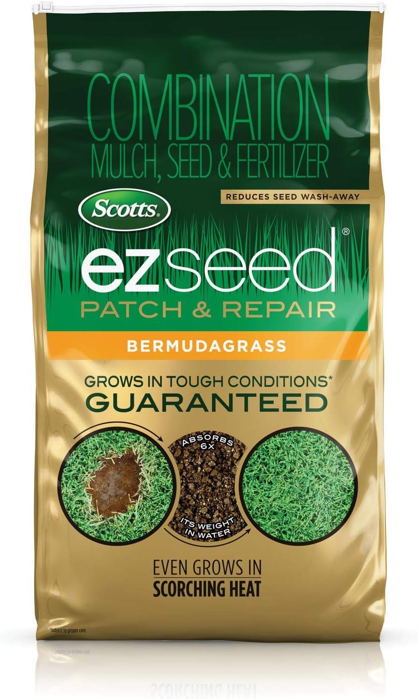 imageScotts EZ Seed Bermudagrass  375 lb Combination Mulch Seed and Fertilizer For Tough Conditions Like Scorching Heat and Dry Areas Grows on Slopes and in High Traffic Areas1 Pack