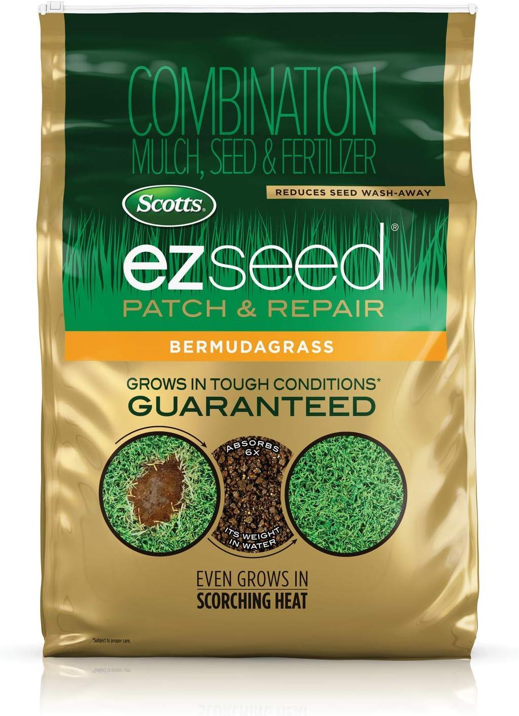 imageScotts EZ Seed Bermudagrass  375 lb Combination Mulch Seed and Fertilizer For Tough Conditions Like Scorching Heat and Dry Areas Grows on Slopes and in High Traffic Areas1 Pack