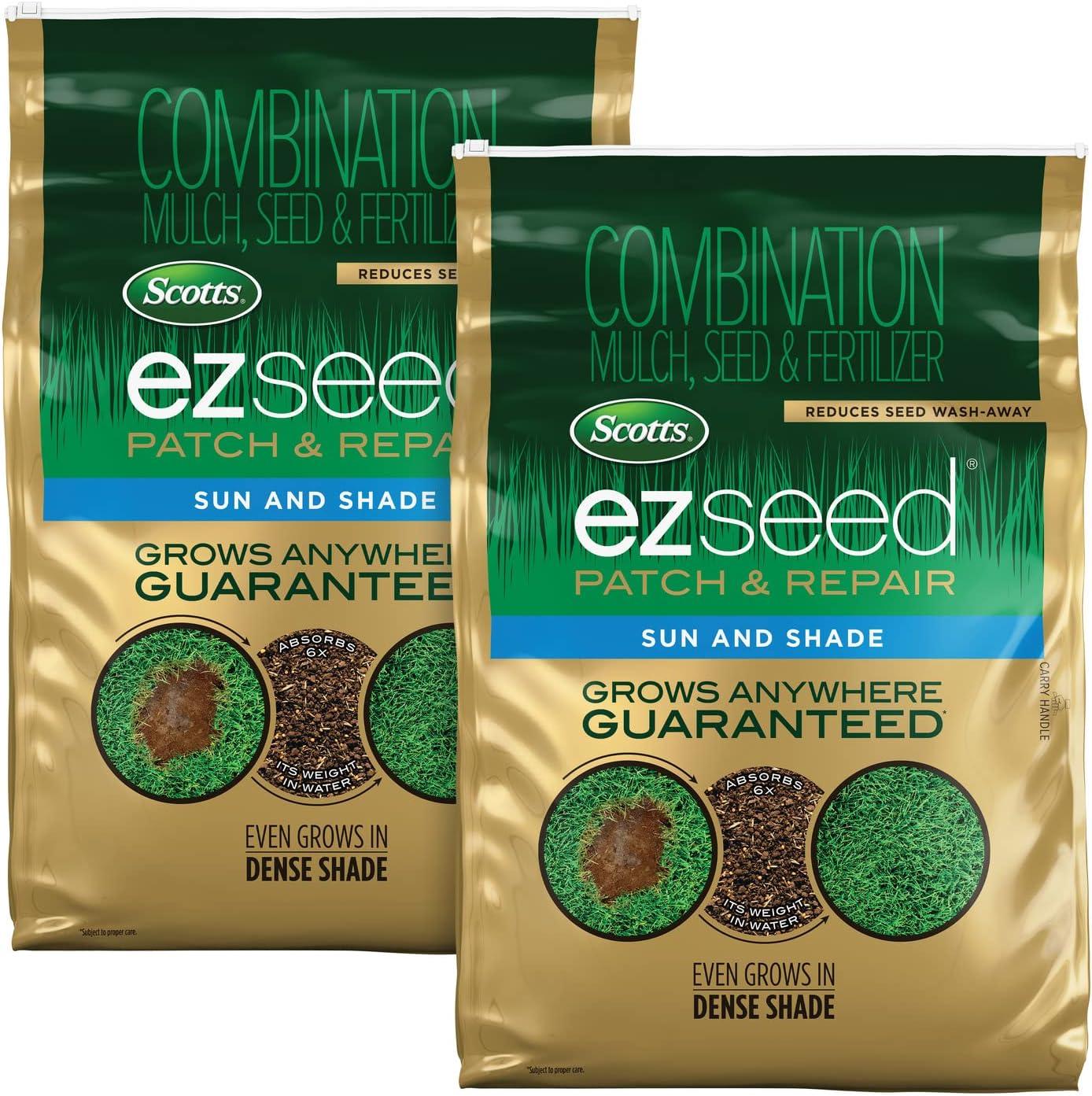 imageScotts EZ Seed Patch and Repair Tall Fescue Lawns 375 lb  Combination Mulch Seed and Fertilizer  Tackifier Reduces Seed WashAway  Mix Covers up to 85 sq ft40 lb
