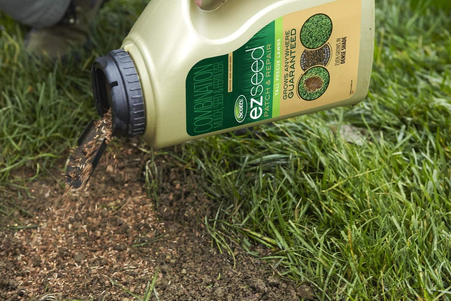 imageScotts EZ Seed Patch and Repair Tall Fescue Lawns 375 lb  Combination Mulch Seed and Fertilizer  Tackifier Reduces Seed WashAway  Mix Covers up to 85 sq ft375 lb