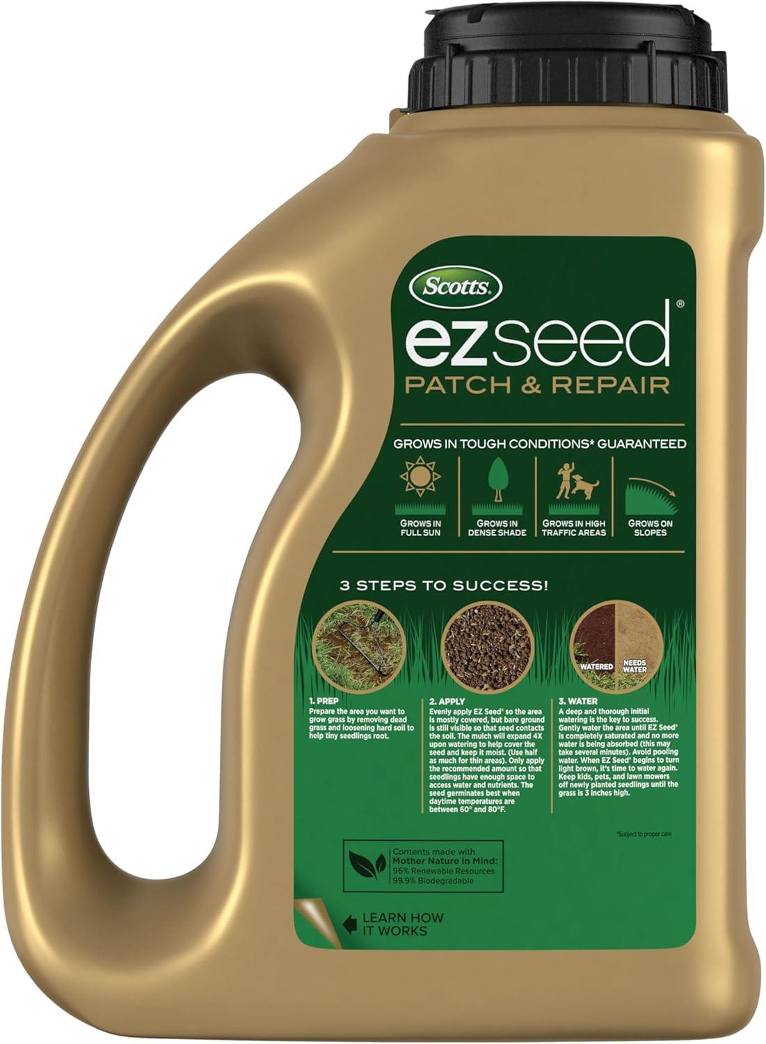 imageScotts EZ Seed Patch and Repair Tall Fescue Lawns 375 lb  Combination Mulch Seed and Fertilizer  Tackifier Reduces Seed WashAway  Mix Covers up to 85 sq ft375 lb