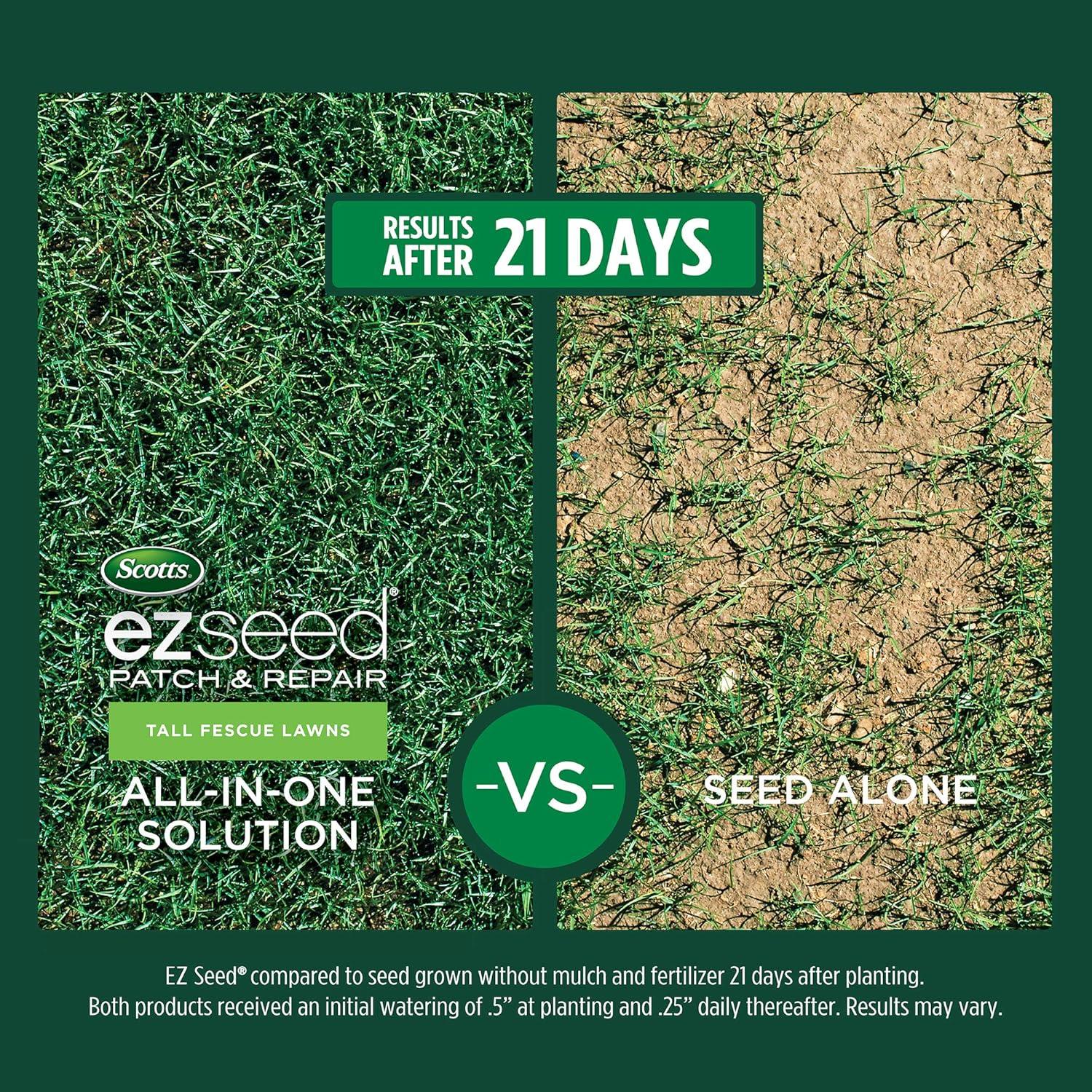 imageScotts EZ Seed Patch and Repair Tall Fescue Lawns 375 lb  Combination Mulch Seed and Fertilizer  Tackifier Reduces Seed WashAway  Mix Covers up to 85 sq ft40 lb