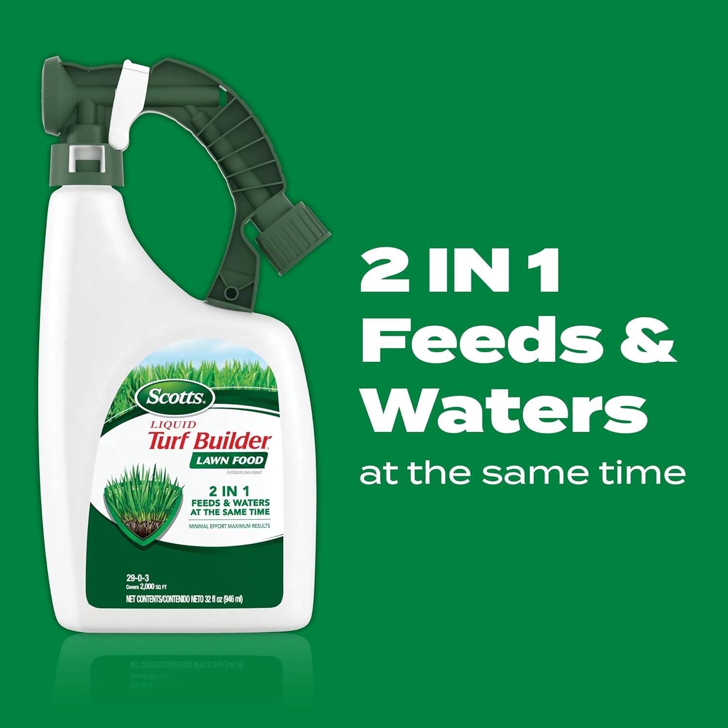 imageScotts Liquid Turf Builder 2 Step LawnCare with Plus 2 Weed Control and Food LiquidWeed and Feed and Fertilizer 32 ozLiquid Bundle