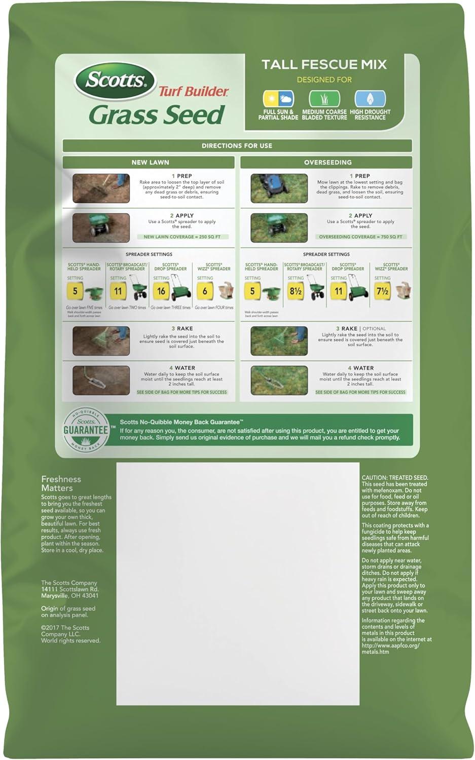 imageScotts Professional Turfgrass Seed Tall Fescue Mix Uncoated 999 Weed Free 50 lbs3 lb