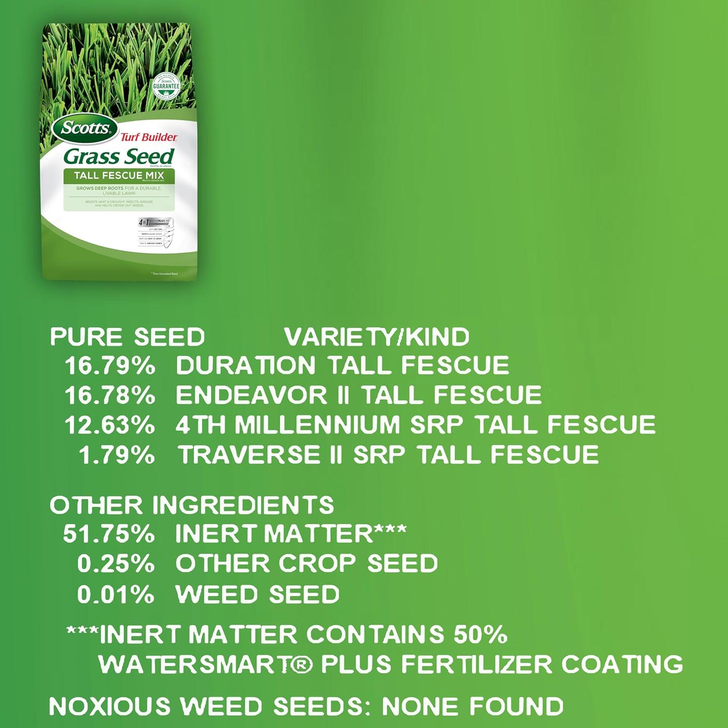 imageScotts Professional Turfgrass Seed Tall Fescue Mix Uncoated 999 Weed Free 50 lbs3 lb