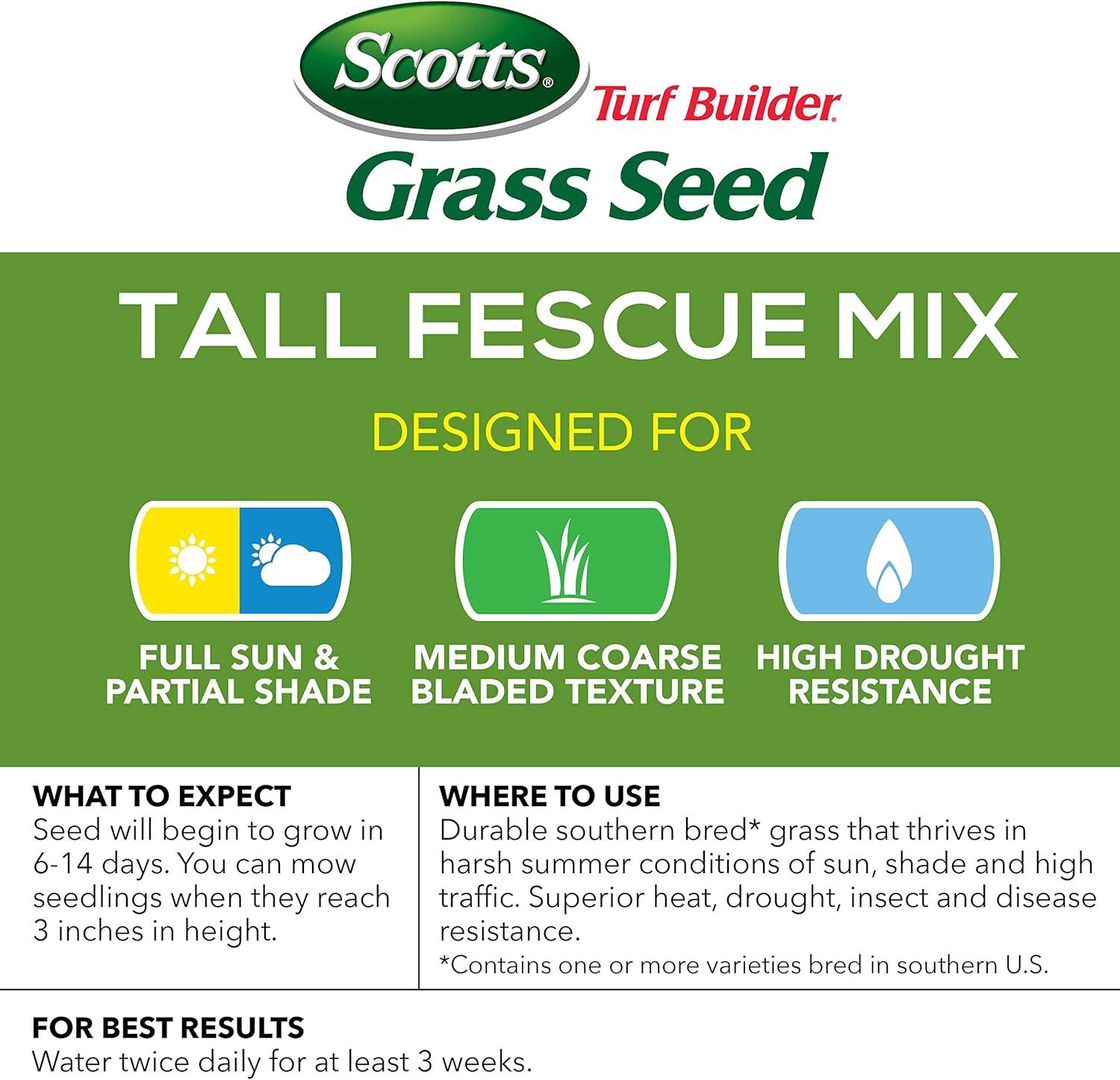 imageScotts Professional Turfgrass Seed Tall Fescue Mix Uncoated 999 Weed Free 50 lbs3 lb