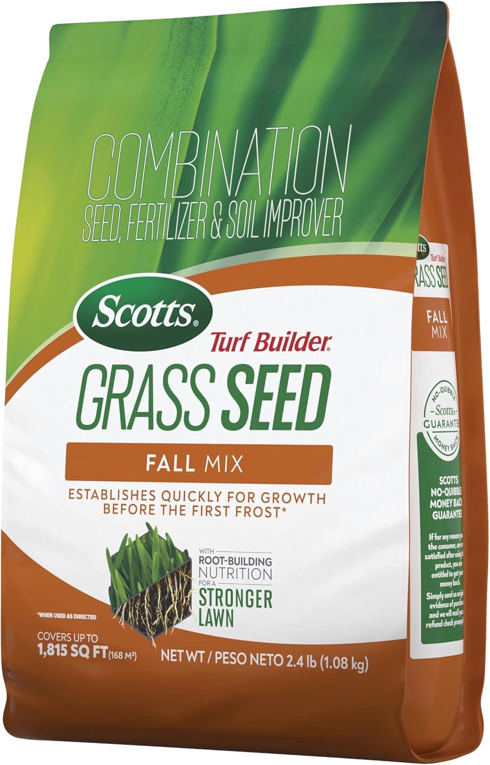 imageScotts Turf Builder Grass Seed Fall Mix Grass Seed Mix with Fertilizer and Soil Improver 16 lbs24 lb