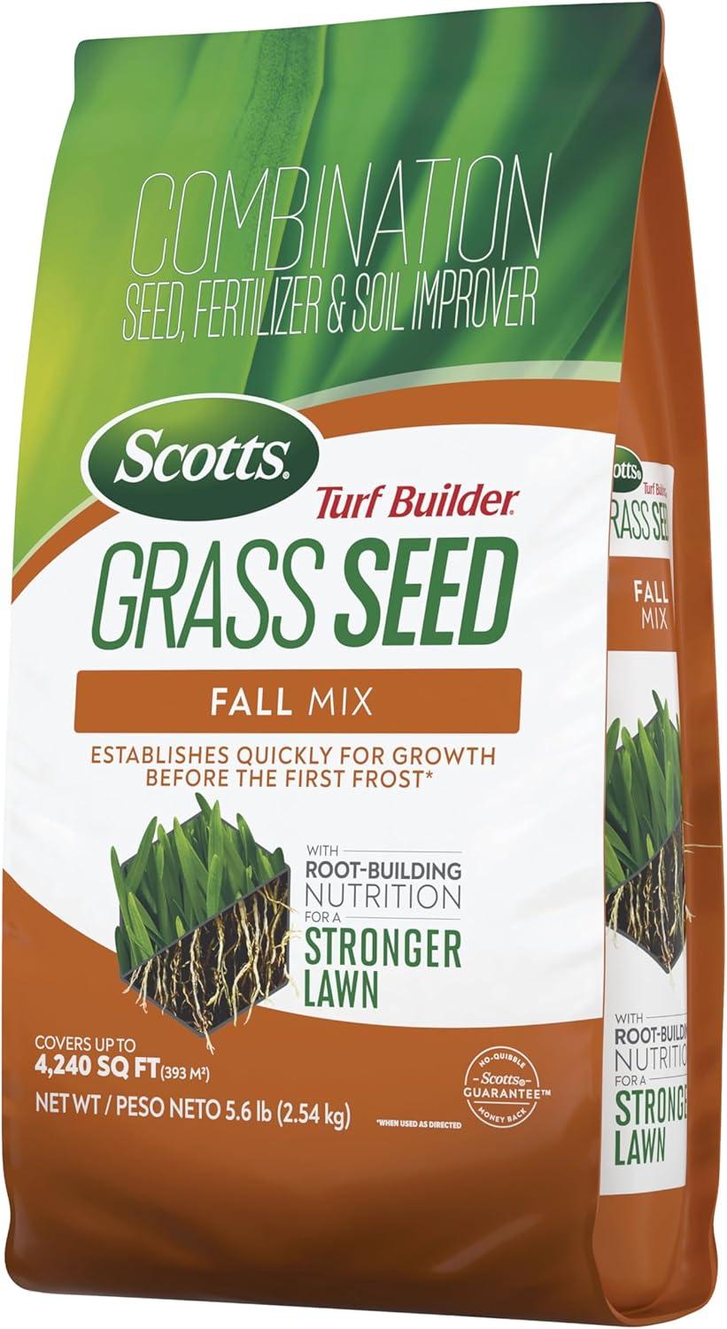 imageScotts Turf Builder Grass Seed Fall Mix Grass Seed Mix with Fertilizer and Soil Improver 16 lbs56 lb