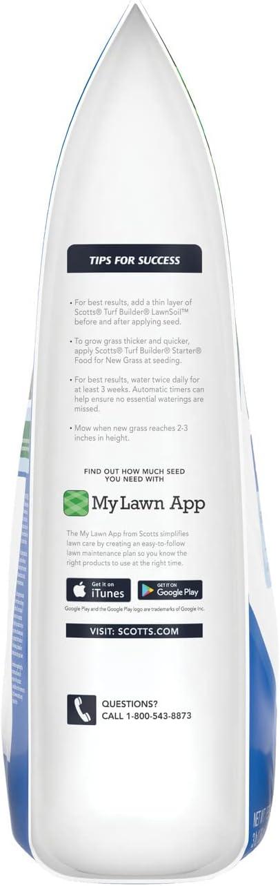 imageScotts Turf Builder Grass Seed Sun ampamp Shade Mix with Fertilizer and Soil Improver Thrives in Many Conditions 32 lbs3 lb
