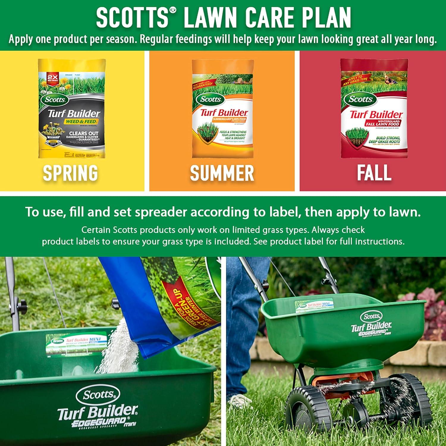 imageScotts Turf Builder Halts Crabgrass Preventer Weed ampamp Feed5 SummerGuard and WinterGuard 4 Bag Bundle Small Lawns VB023073 Step