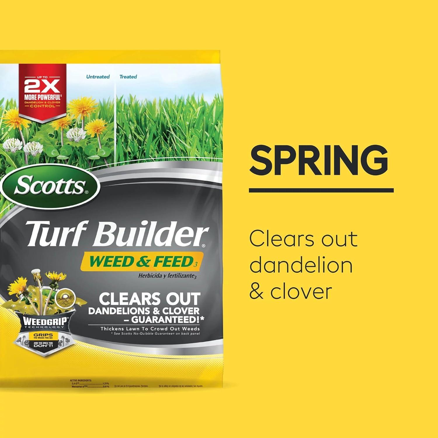 imageScotts Turf Builder Halts Crabgrass Preventer Weed ampamp Feed5 SummerGuard and WinterGuard 4 Bag Bundle Small Lawns VB023074 Step