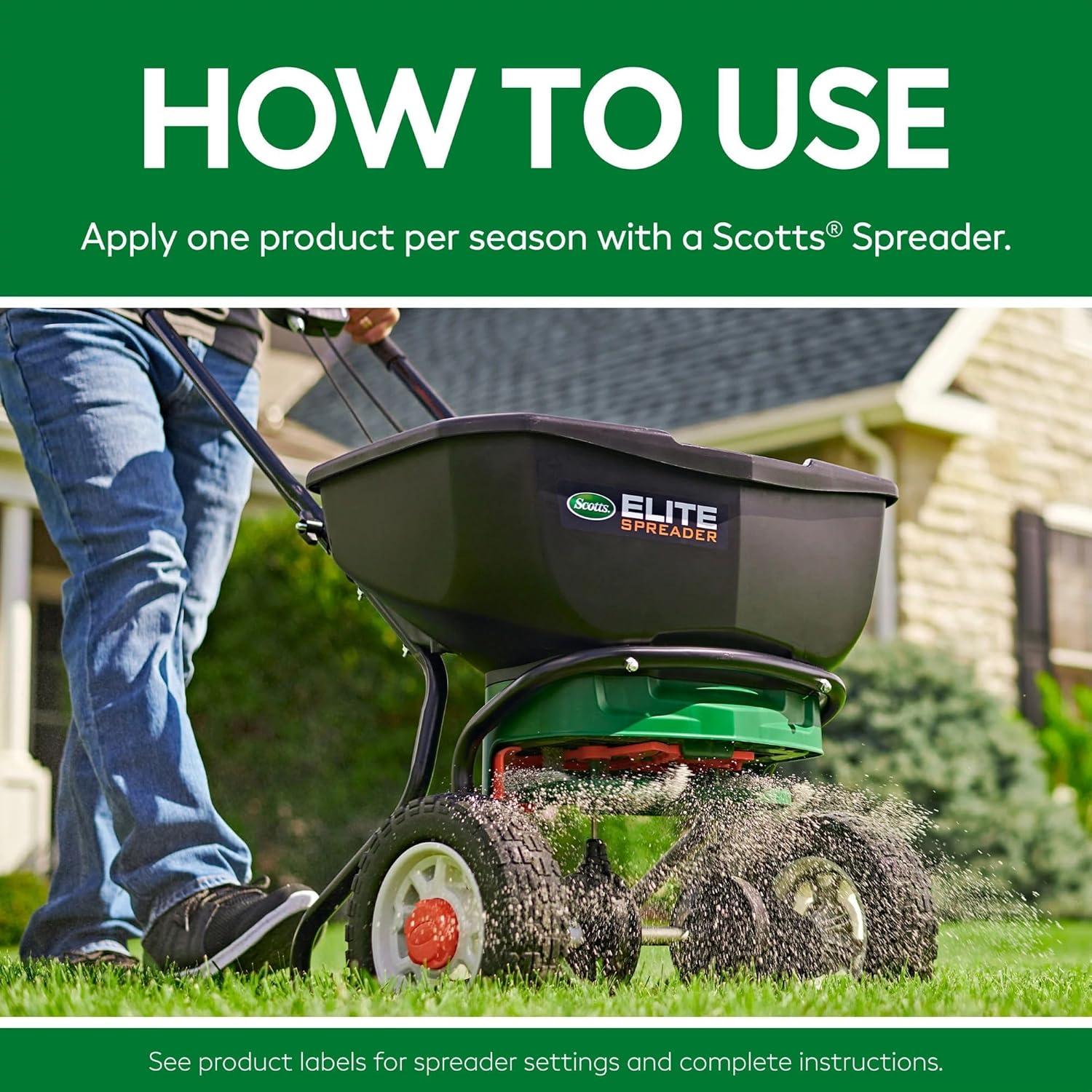 imageScotts Turf Builder Halts Crabgrass Preventer Weed ampamp Feed5 SummerGuard and WinterGuard 4 Bag Bundle Small Lawns VB023074 Step