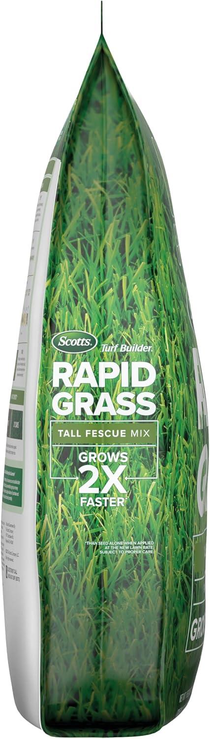 imageScotts Turf Builder Rapid Grass Tall Fescue Mix Combination Seed and Fertilizer Grows Green Grass in Just Weeks 56 lbs16 lb