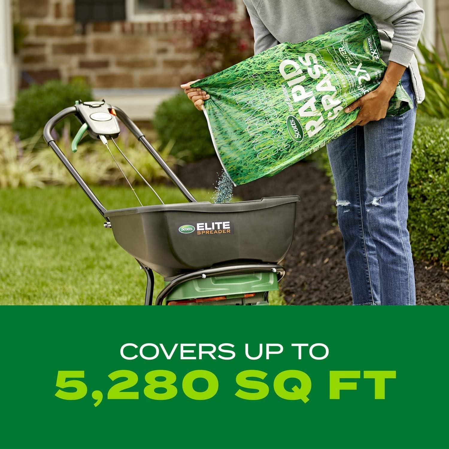 imageScotts Turf Builder Rapid Grass Tall Fescue Mix Combination Seed and Fertilizer Grows Green Grass in Just Weeks 56 lbs16 lb
