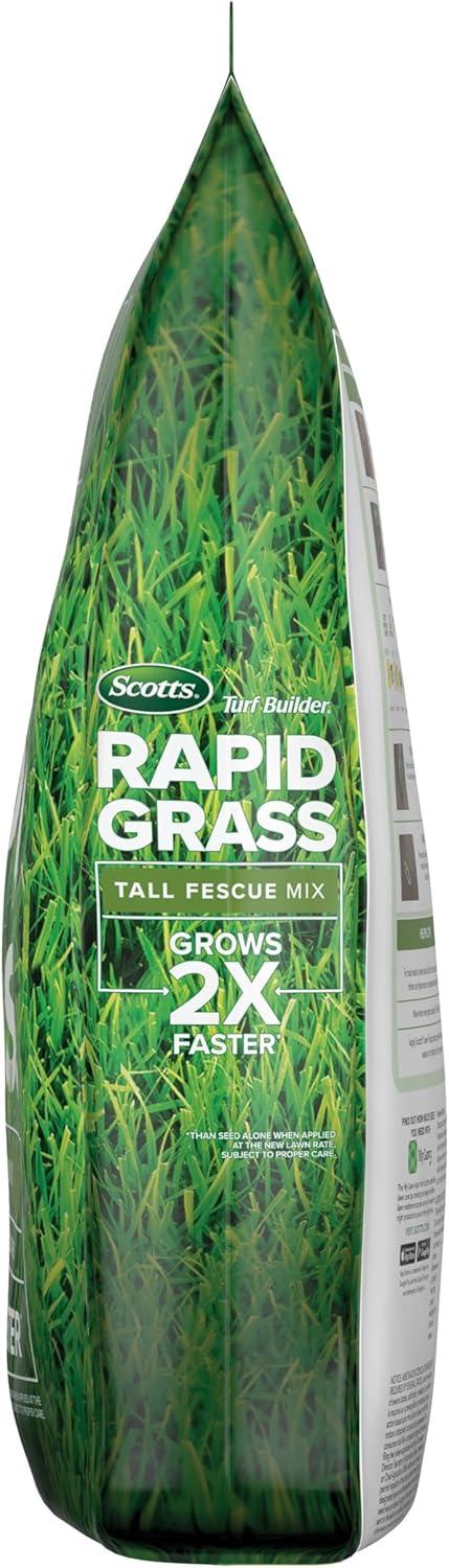imageScotts Turf Builder Rapid Grass Tall Fescue Mix Combination Seed and Fertilizer Grows Green Grass in Just Weeks 56 lbs16 lb