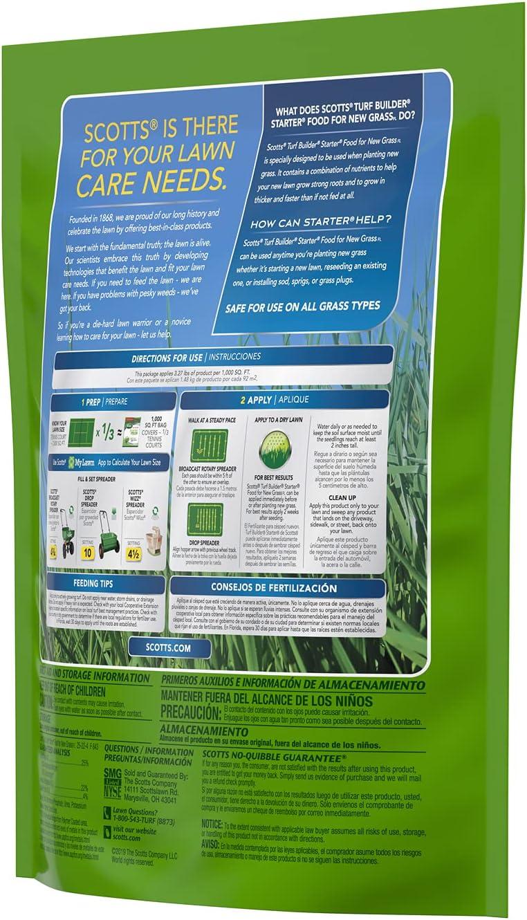 imageScotts Turf Builder Starter Fertilizer for New Grass Use When Planting Seed 5000 sq ft 15 lbsFlorida