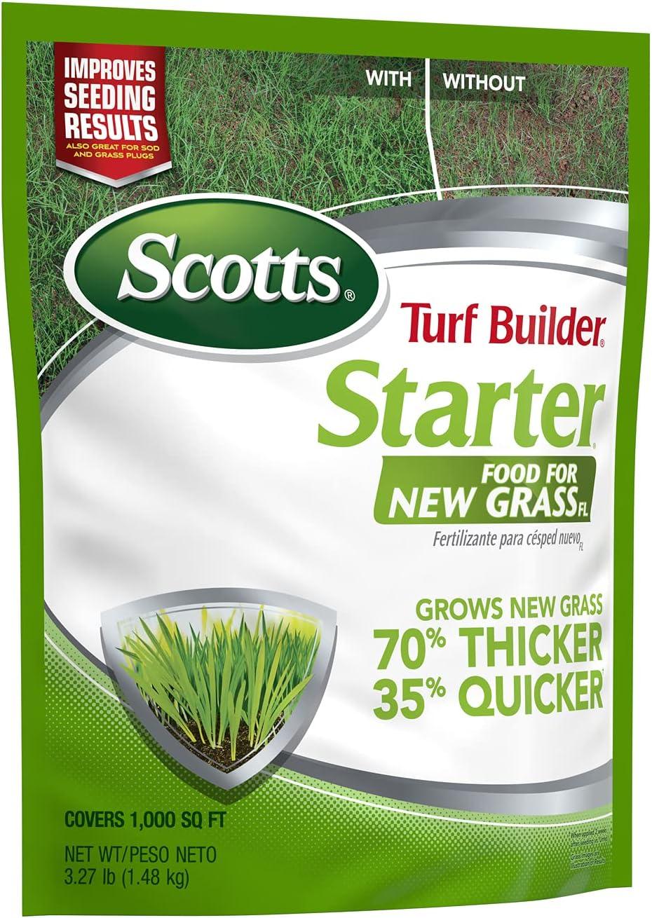 imageScotts Turf Builder Starter Fertilizer for New Grass Use When Planting Seed 5000 sq ft 15 lbsFlorida