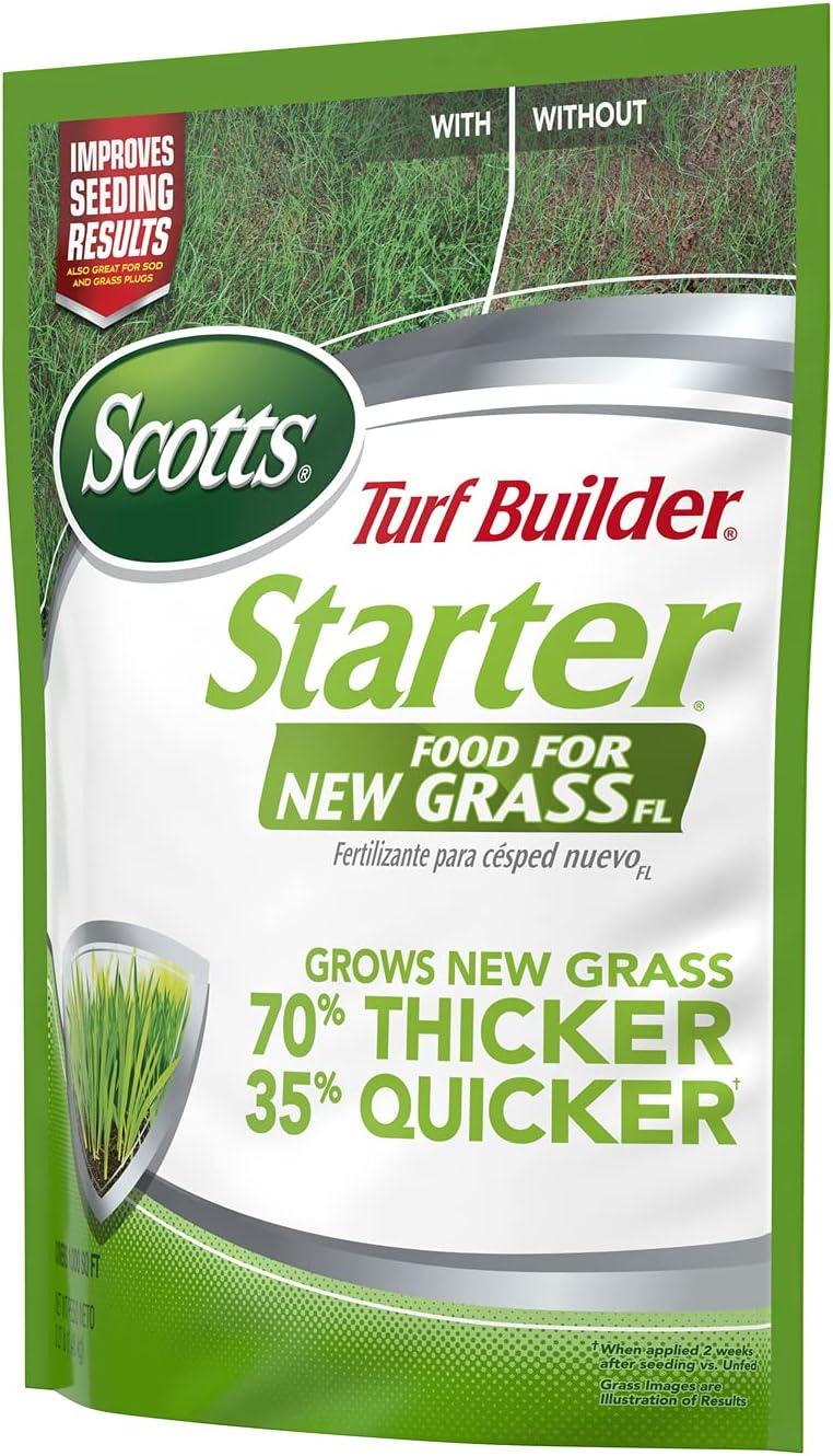 imageScotts Turf Builder Starter Fertilizer for New Grass Use When Planting Seed 5000 sq ft 15 lbsFlorida