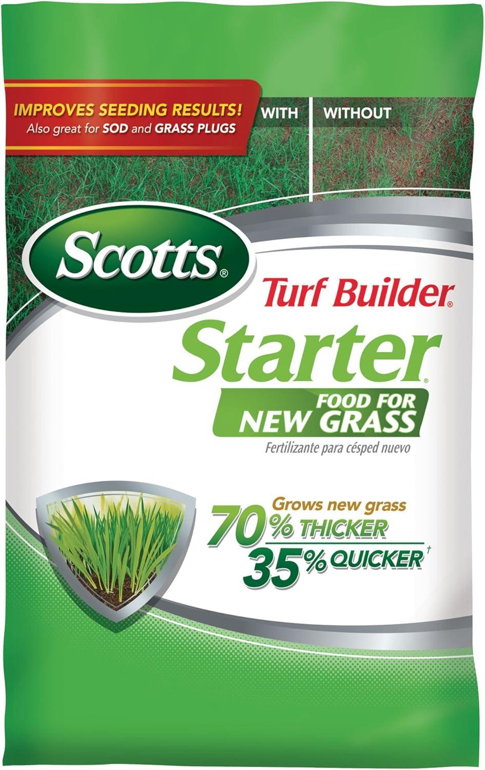 imageScotts Turf Builder Starter Fertilizer for New Grass Use When Planting Seed 5000 sq ft 15 lbsStandard