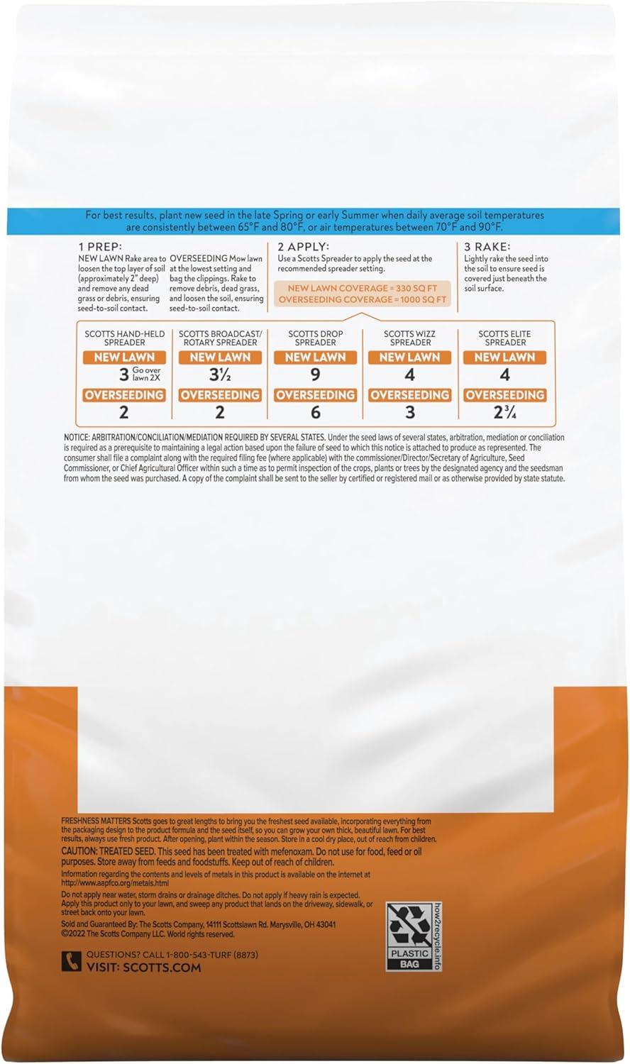 imageScotts Turf Builder THICKR LAWN Grass Seed Fertilizer and Soil Improver for Bermudagrass 1200 sq ft 12 lbs1 lb