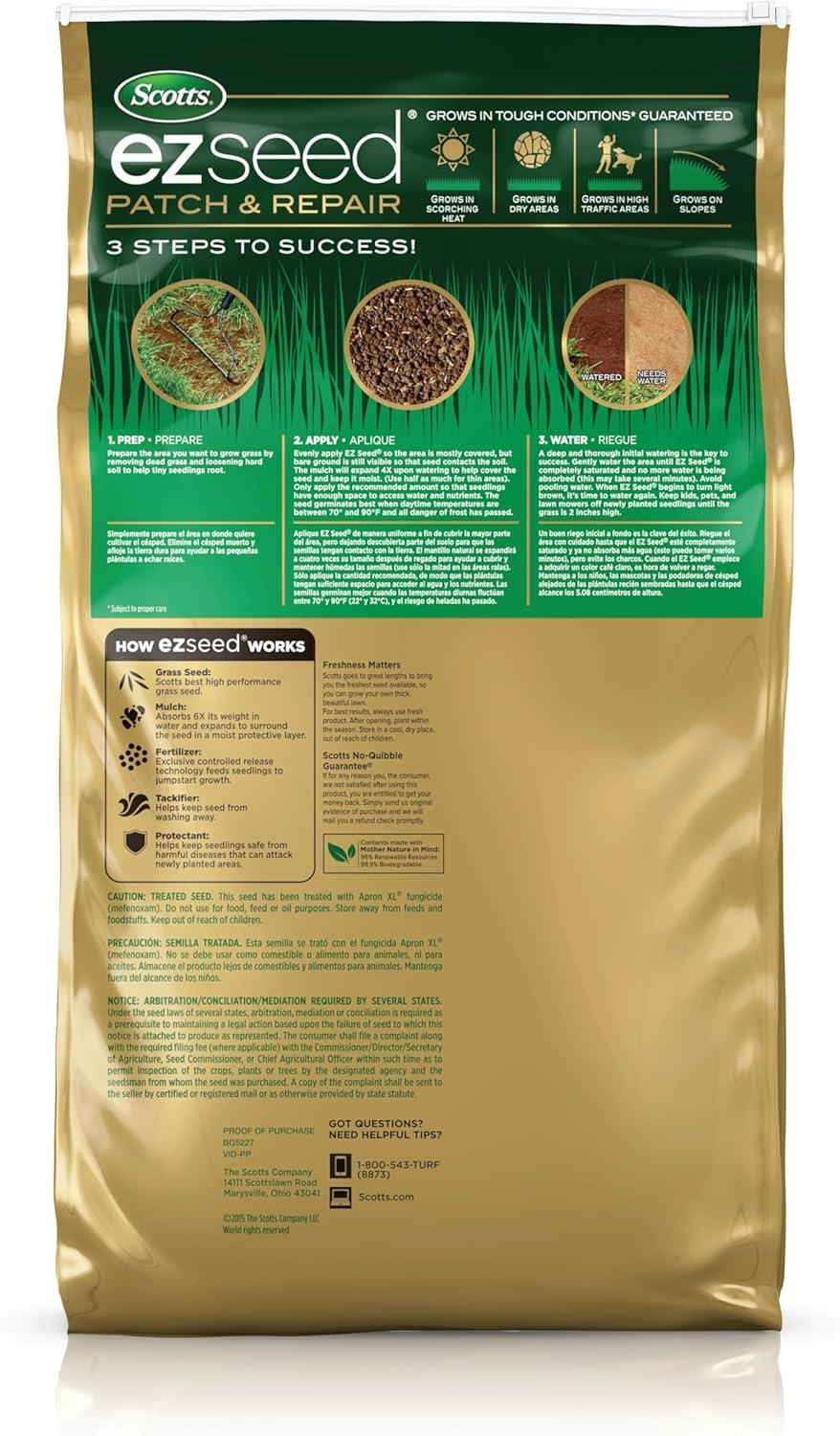 imageScotts Turf Builder THICKR LAWN Grass Seed Fertilizer and Soil Improver for Bermudagrass 1200 sq ft 12 lbs40 lb