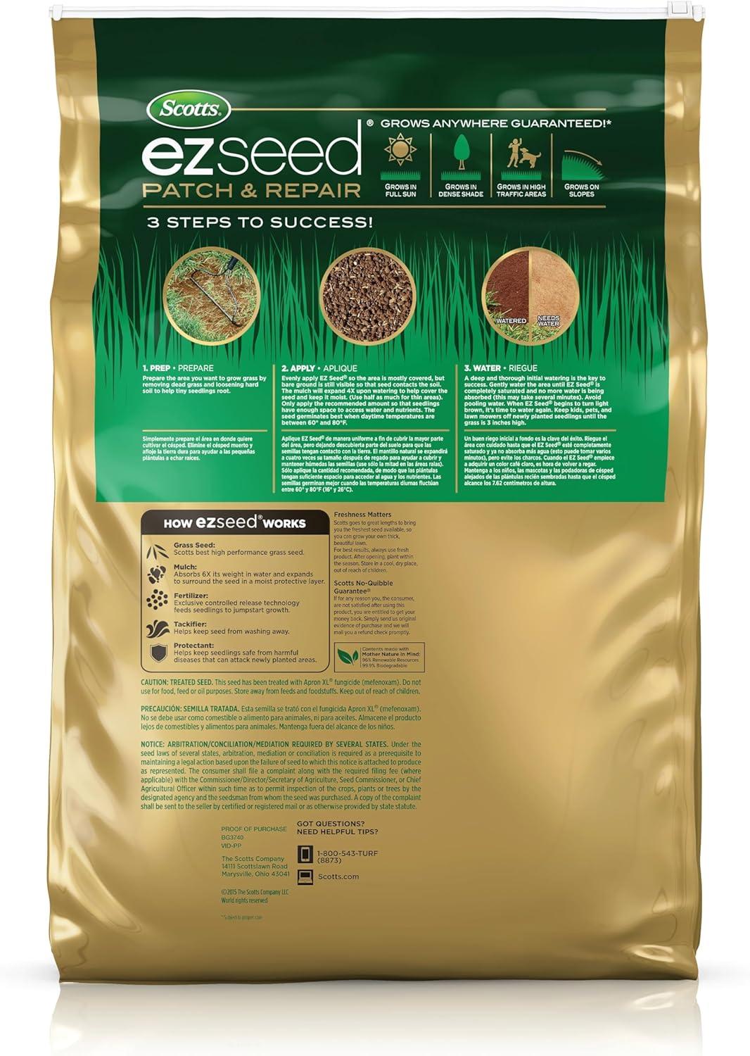 imageScotts Turf Builder THICKR LAWN Grass Seed Fertilizer and Soil Improver for Tall Fescue 1200 sq ft 12 lbs40 lb