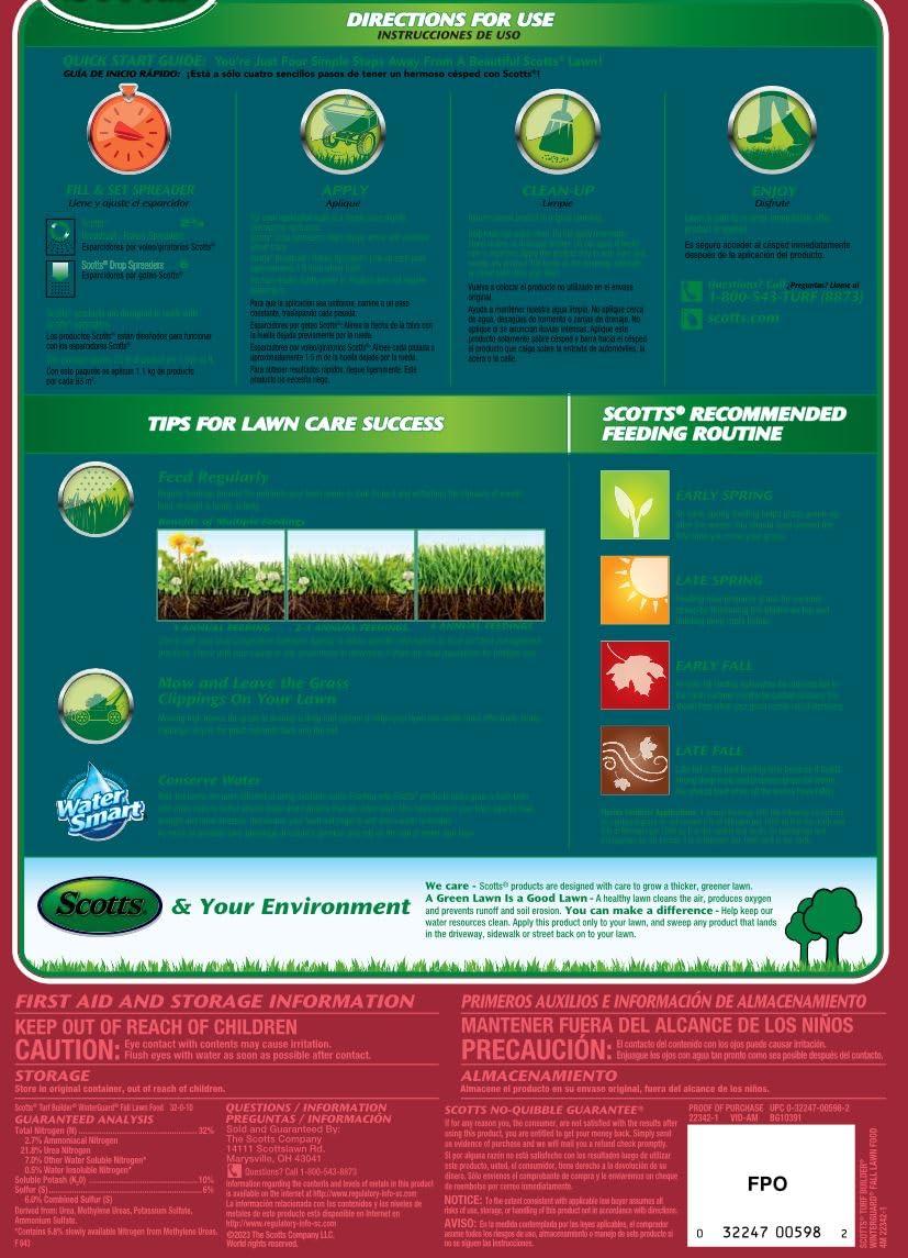 imageScotts Turf Builder WinterGuard Fall Lawn Fertilizer for All Grass Types 15000 sq ft 375 lbs12 000 sq ft