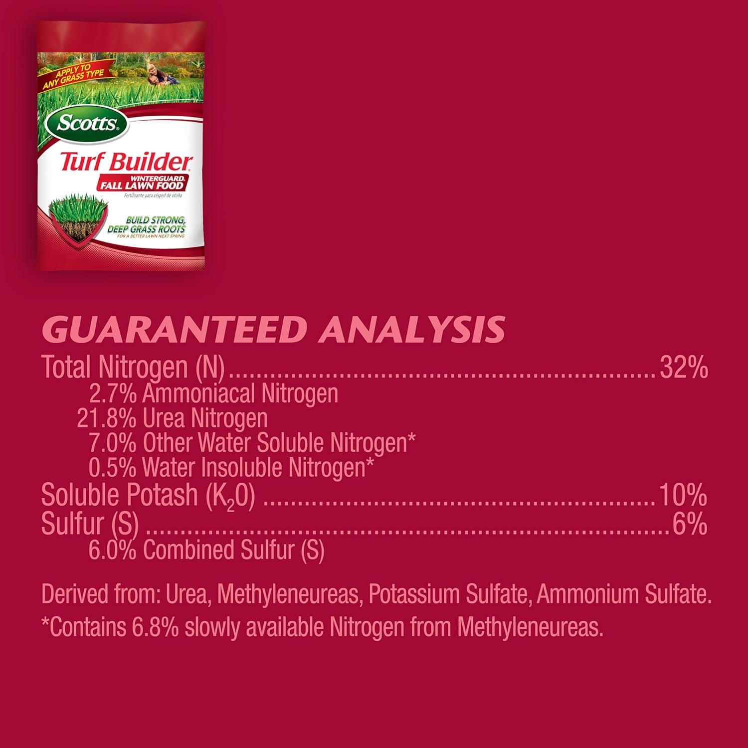 imageScotts Turf Builder WinterGuard Fall Lawn Fertilizer for All Grass Types 15000 sq ft 375 lbs5 000 sq ft