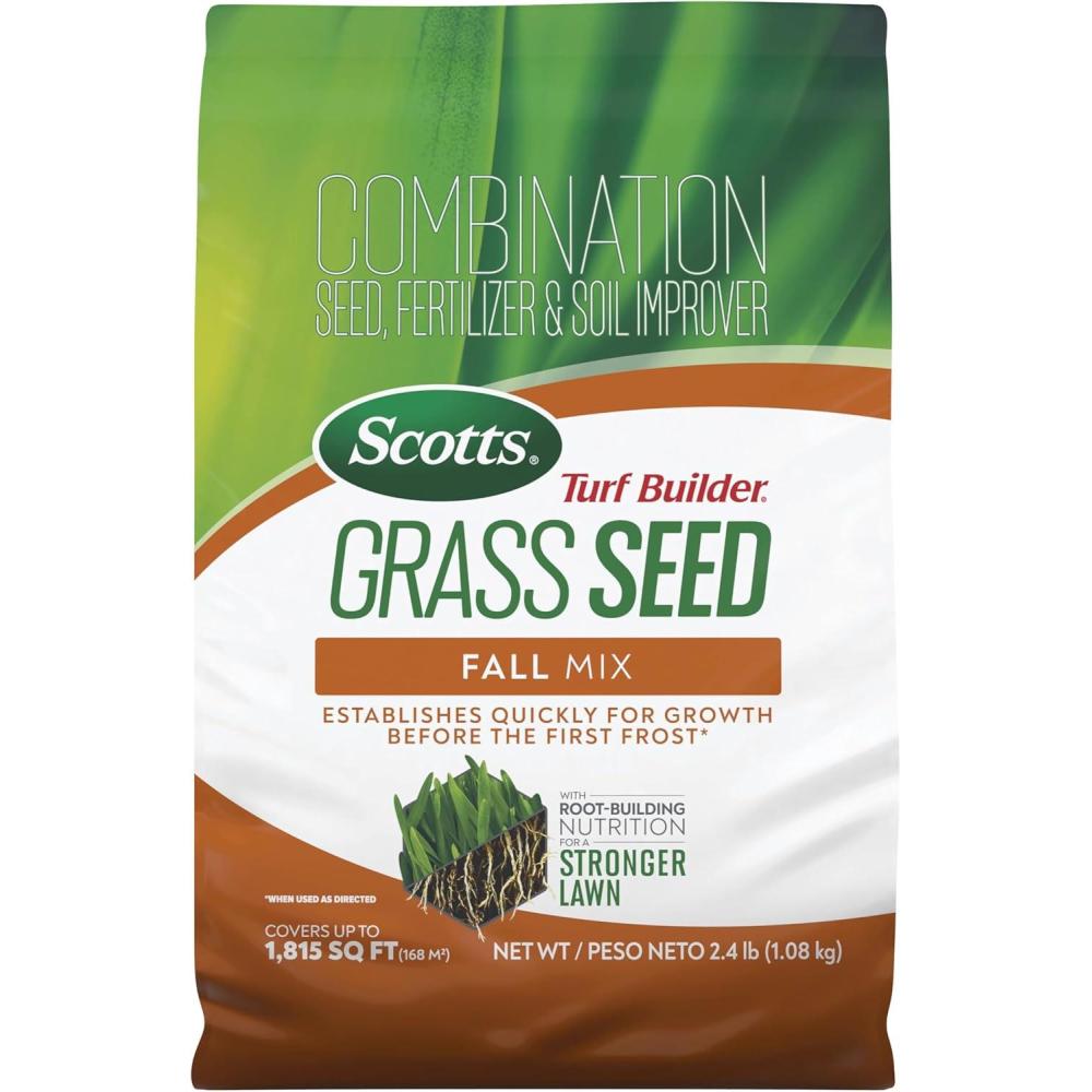 imageScotts Turf Builder Grass Seed Fall Mix Grass Seed Mix with Fertilizer and Soil Improver 16 lbs24 lb