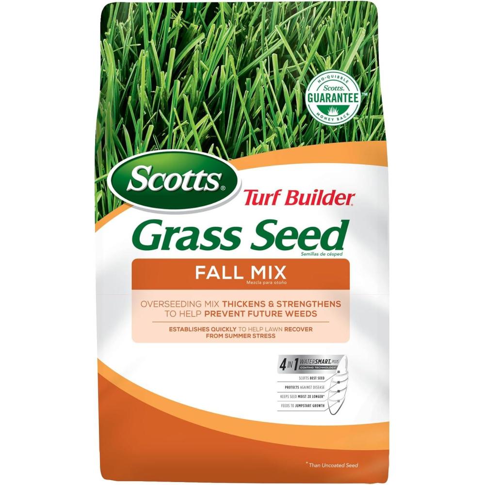 imageScotts Turf Builder Grass Seed Fall Mix Grass Seed Mix with Fertilizer and Soil Improver 16 lbs3 lb
