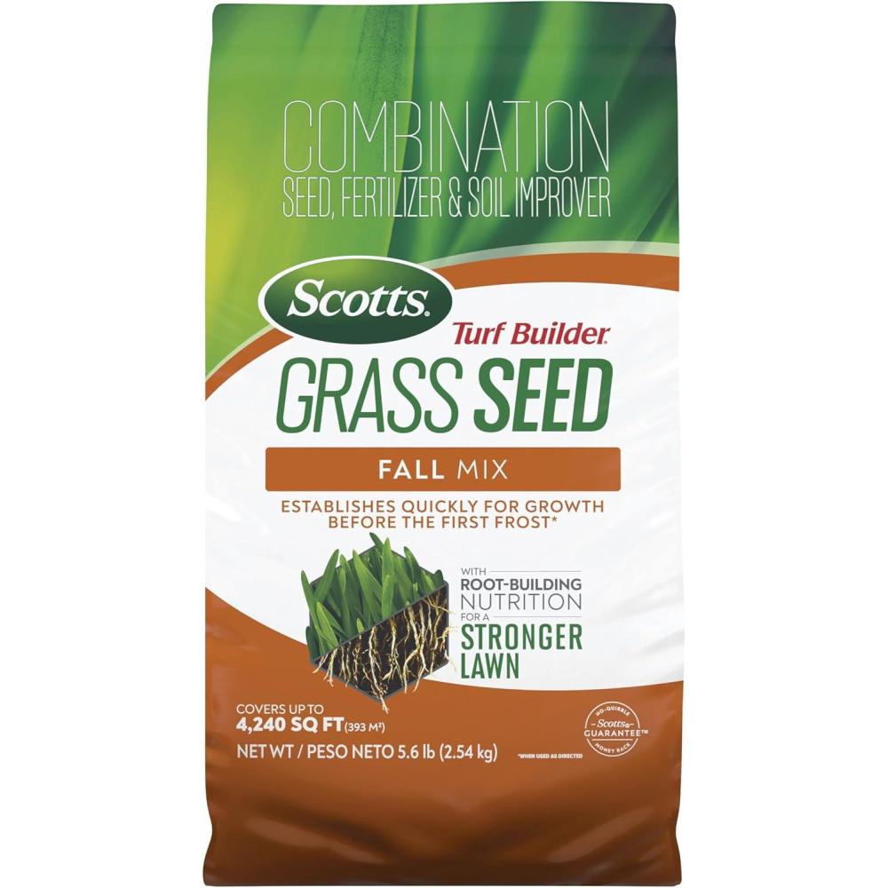 imageScotts Turf Builder Grass Seed Fall Mix Grass Seed Mix with Fertilizer and Soil Improver 16 lbs56 lb