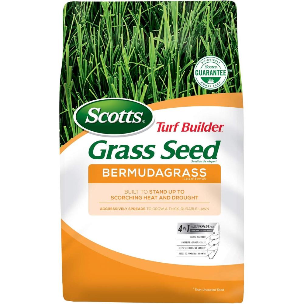 imageScotts Turf Builder THICKR LAWN Grass Seed Fertilizer and Soil Improver for Bermudagrass 1200 sq ft 12 lbs10 lb