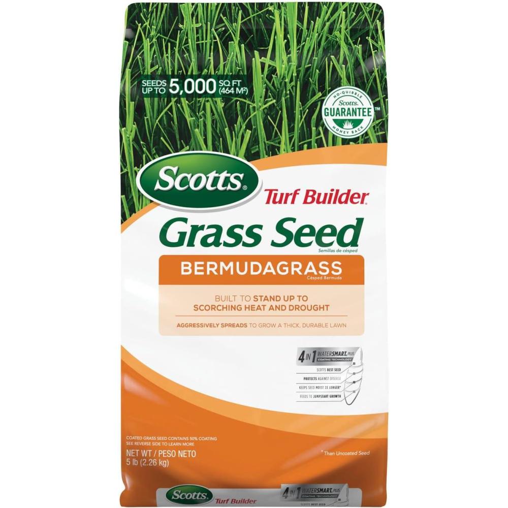 imageScotts Turf Builder THICKR LAWN Grass Seed Fertilizer and Soil Improver for Bermudagrass 1200 sq ft 12 lbs5 lb