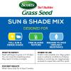 imageScotts Turf Builder Grass Seed Sun ampamp Shade Mix with Fertilizer and Soil Improver Thrives in Many Conditions 32 lbs15 lb