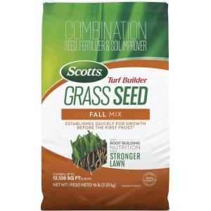 imageScotts Turf Builder Grass Seed Fall Mix Grass Seed Mix with Fertilizer and Soil Improver 16 lbs16 lb