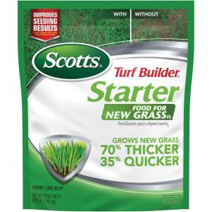 imageScotts Turf Builder Starter Fertilizer for New Grass Use When Planting Seed 5000 sq ft 15 lbsFlorida
