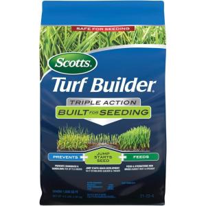 imageScotts Turf Builder Triple Action Built For Seeding  Weed Preventer and Fertilizer for New Lawns 1000 sq ft 43 lbs1 000 sq ft