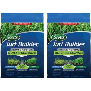 imageScotts Turf Builder Triple Action Built For Seeding  Weed Preventer and Fertilizer for New Lawns 1000 sq ft 43 lbs4 000 sq ft