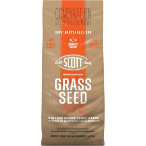 imageOM Scott and Sons Tall Fescue Blend Grass Seed Fertilizer and Soil Improver Naturally Crowds Out Weeds Covers Up to 2000 sq ft 8 lbs1 Pack