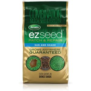 imageScotts EZ Seed Patch ampamp Repair for Sun and Shade Combination Mulch Sun and Shade Grass Seed and Fertilizer for Bare Spots and Repair Grows Anywhere 10 lbs10 lb