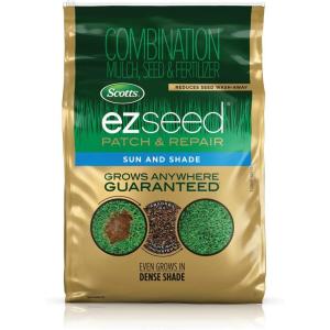 imageScotts EZ Seed Patch ampamp Repair for Sun and Shade Combination Mulch Sun and Shade Grass Seed and Fertilizer for Bare Spots and Repair Grows Anywhere 10 lbs40 lb