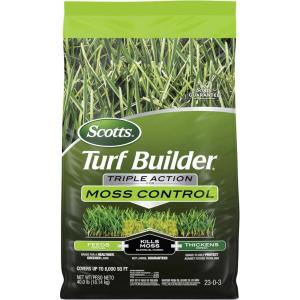 imageScotts Turf Builder with Moss Control Moss Killer and Lawn Fertilizer Covers Up to 5000 sq ft 25 lbs8 000 sq ft