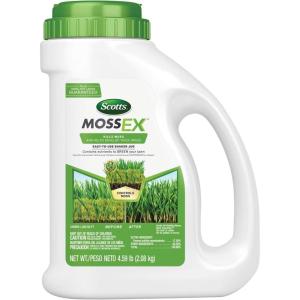 imageScotts MossEx Moss Killer for Lawns EasyToUse Shaker Jug Contains Fertilizer to Green Grass 459 lbs