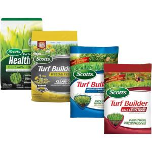 imageScotts Turf Builder Healthy Plus Halts Weed ampamp Feed5 and WinterGuard 4 Bag Bundle Small Lawns